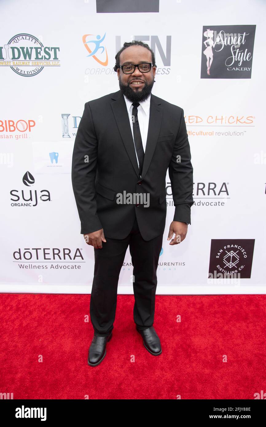 Corey Grant attends Suzanne DeLaurentiis Productions presents a Pre-Oscars Luncheon Gala and Gifting Suite to benefit Operation Hollywood at Universal Stock Photo