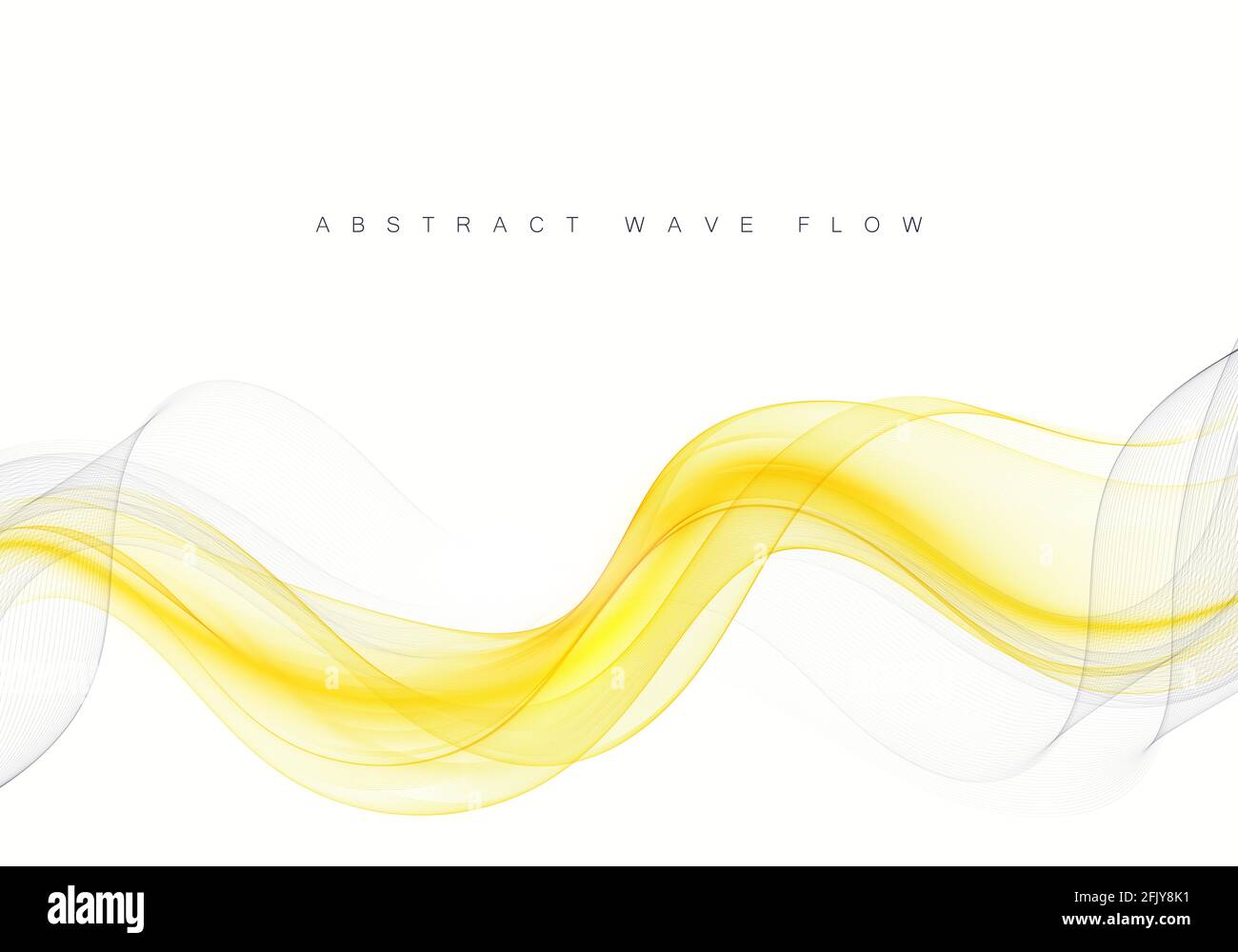 Vector abstract yellow transparent wave background. Template brochure Stock  Vector Image & Art - Alamy
