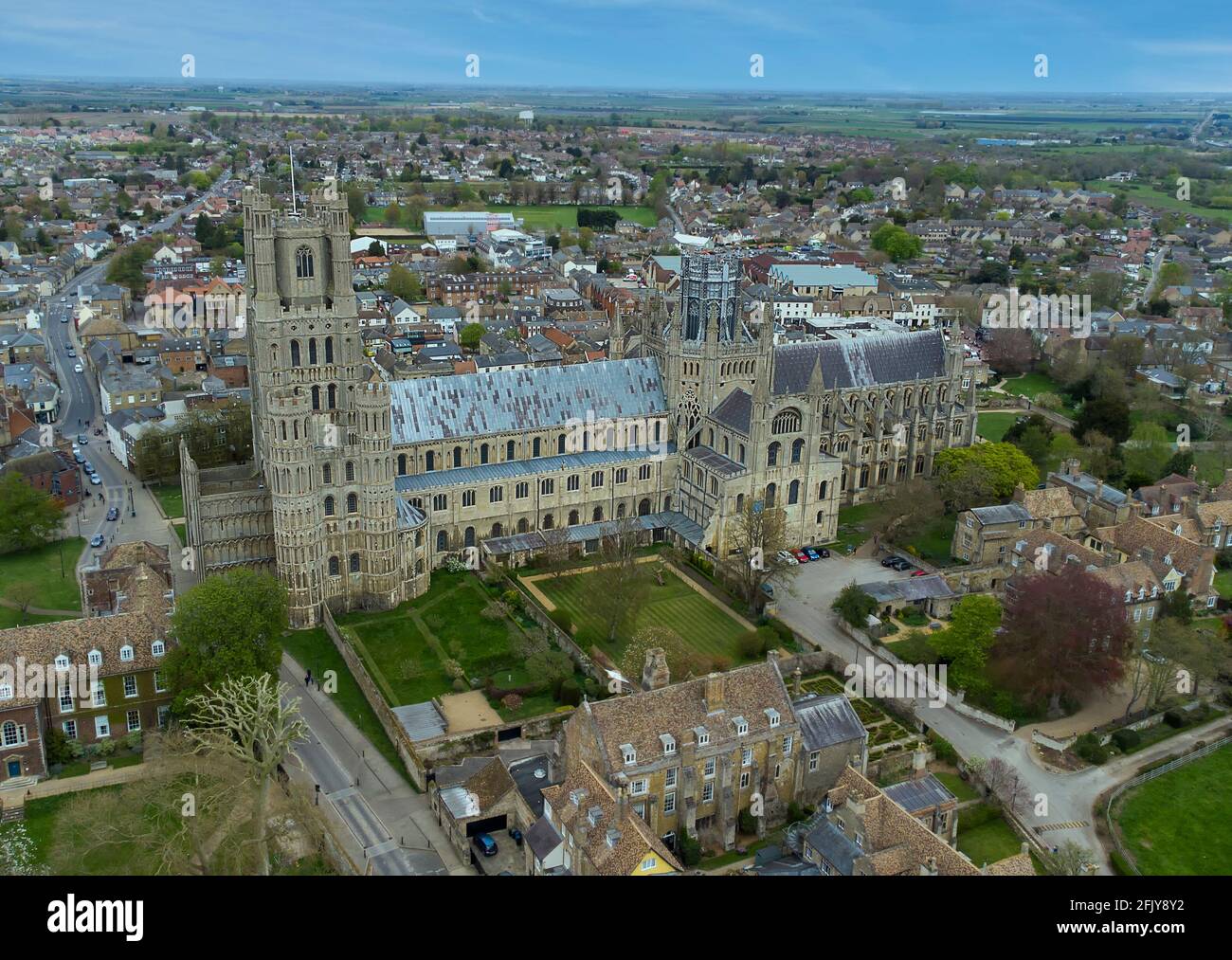 Aerial view ely cathedral hi-res stock photography and images - Alamy
