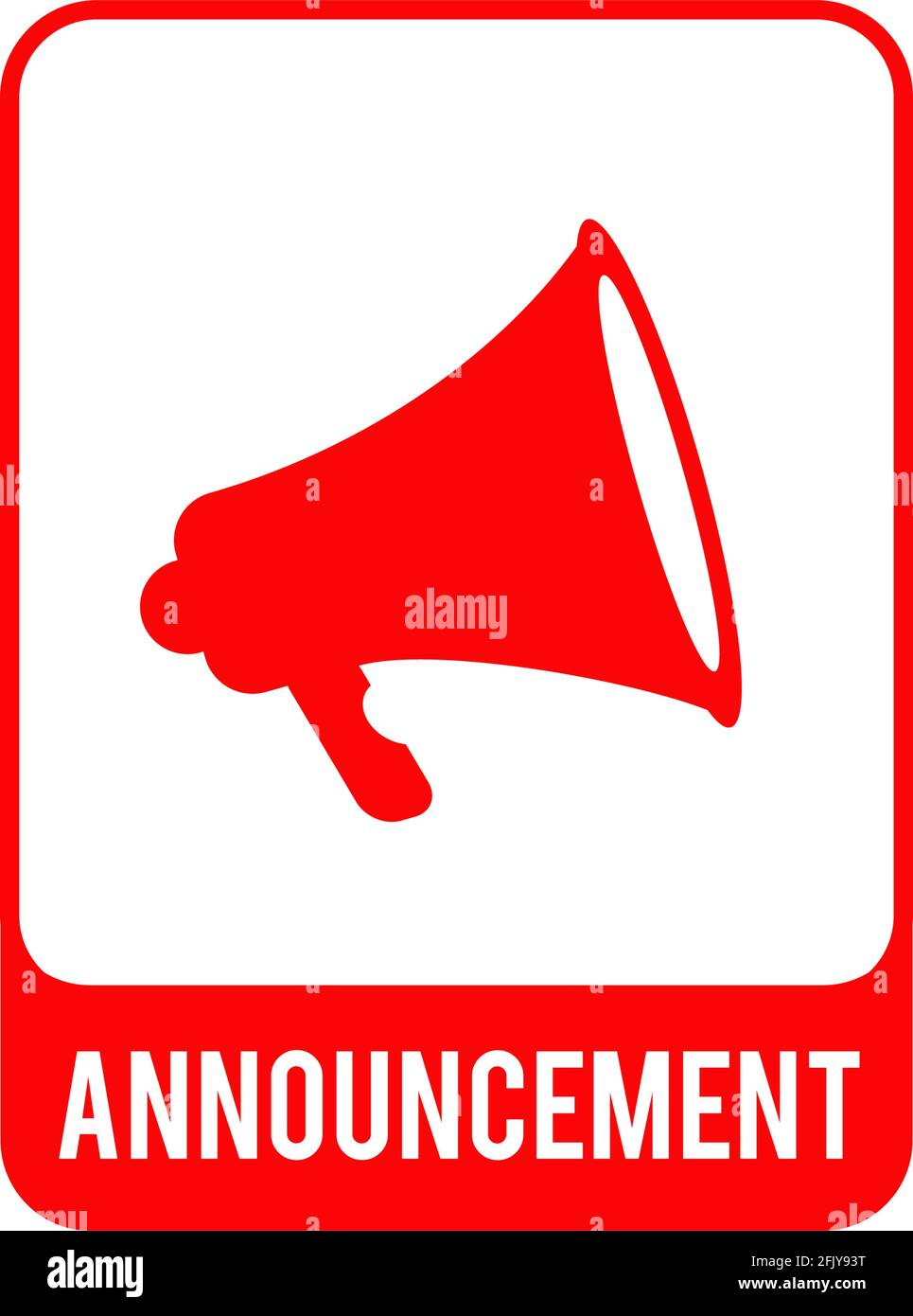 Announcement logo label design vector template Stock Vector Image & Art