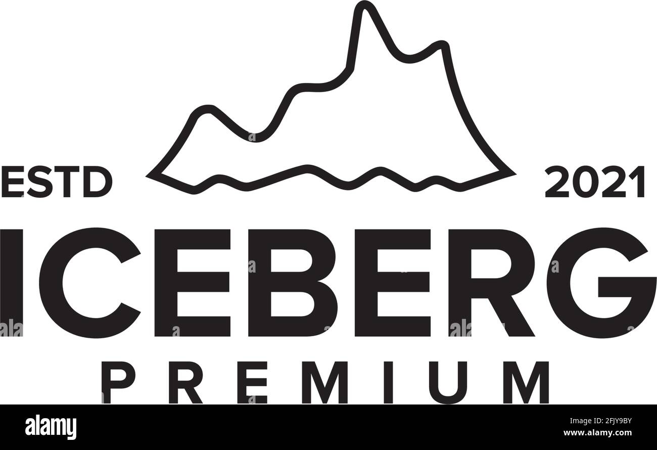 Ice berg logo design vector template Stock Vector