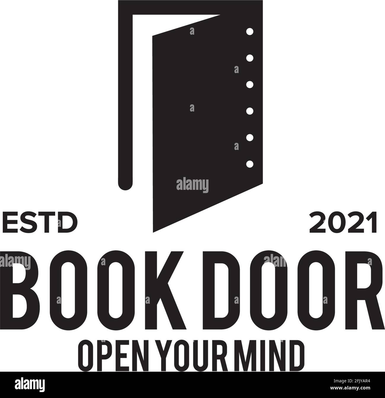 Book door logo design vector template Stock Vector