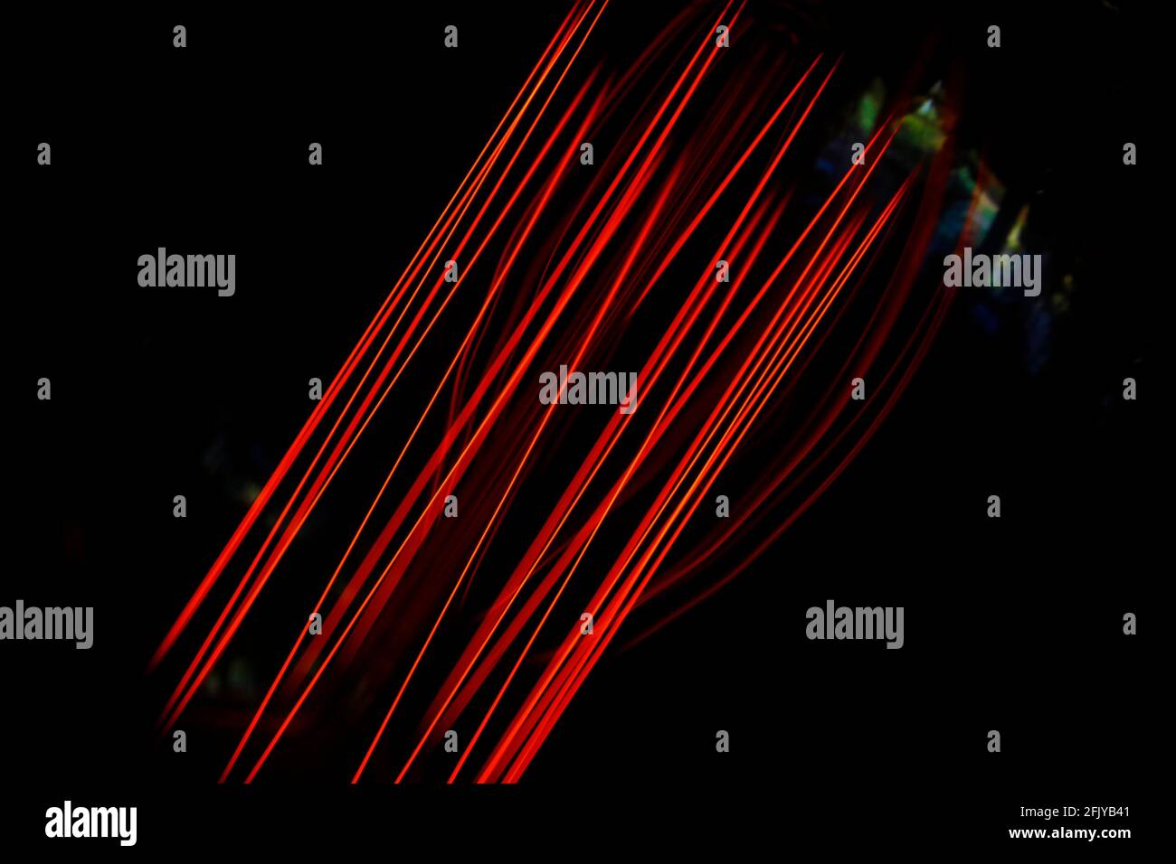 An incandescent light bulb with a wire filament, The filament is
