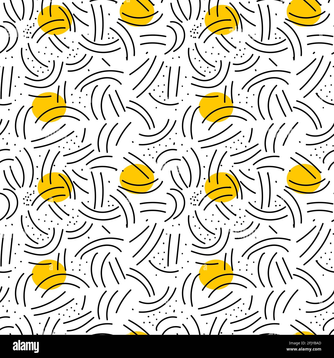 Trendy elements memphis seamless pattern vector d  Stock Vector