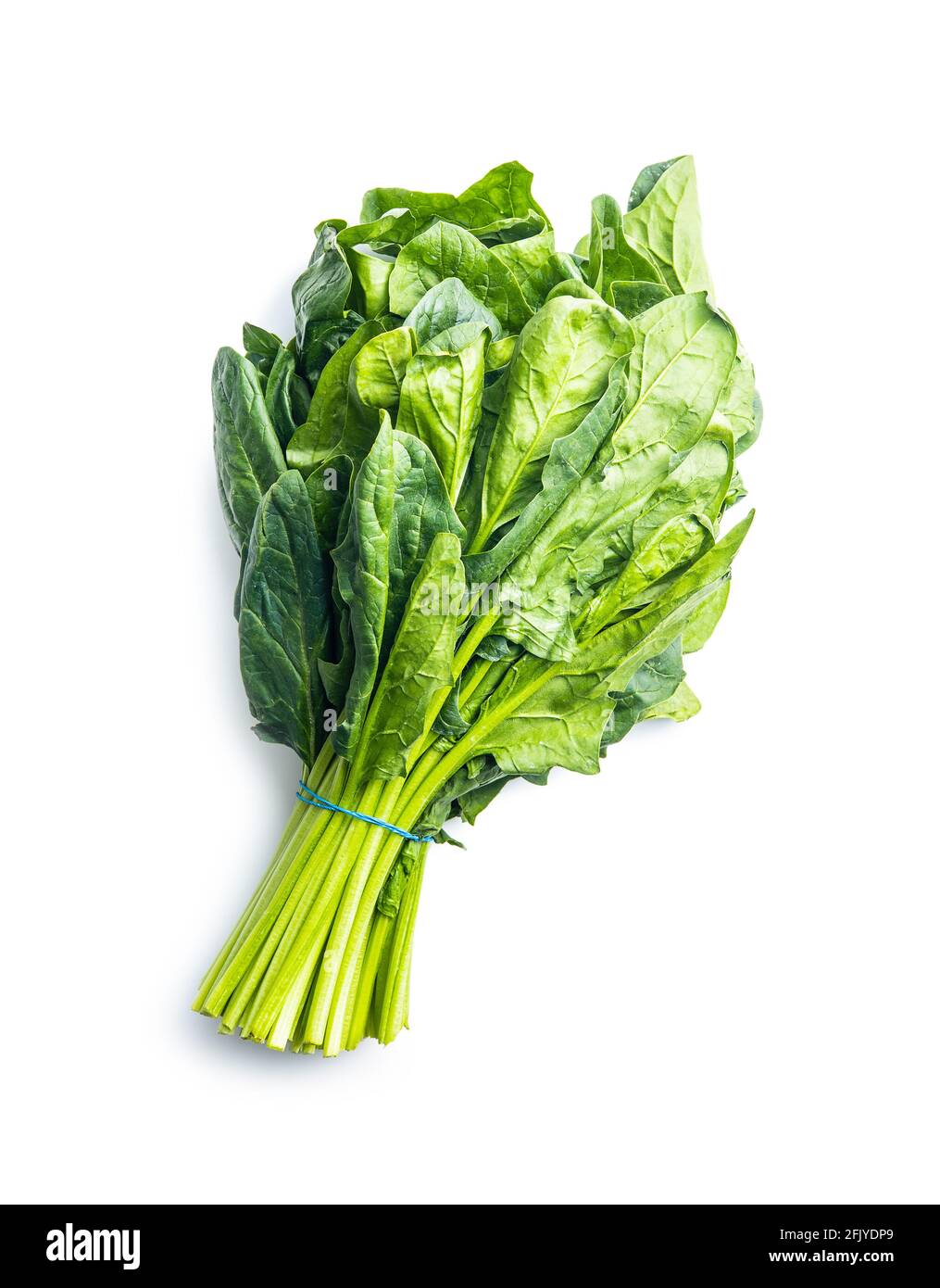 Bunch of green spinach leaves isolated on white background Stock Photo ...