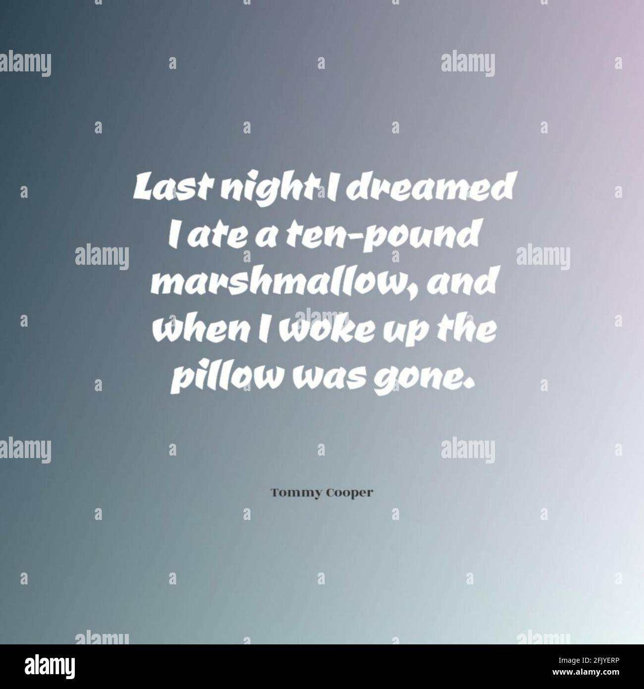 Funny quote about an accident in the dream on a black and white background Stock Photo