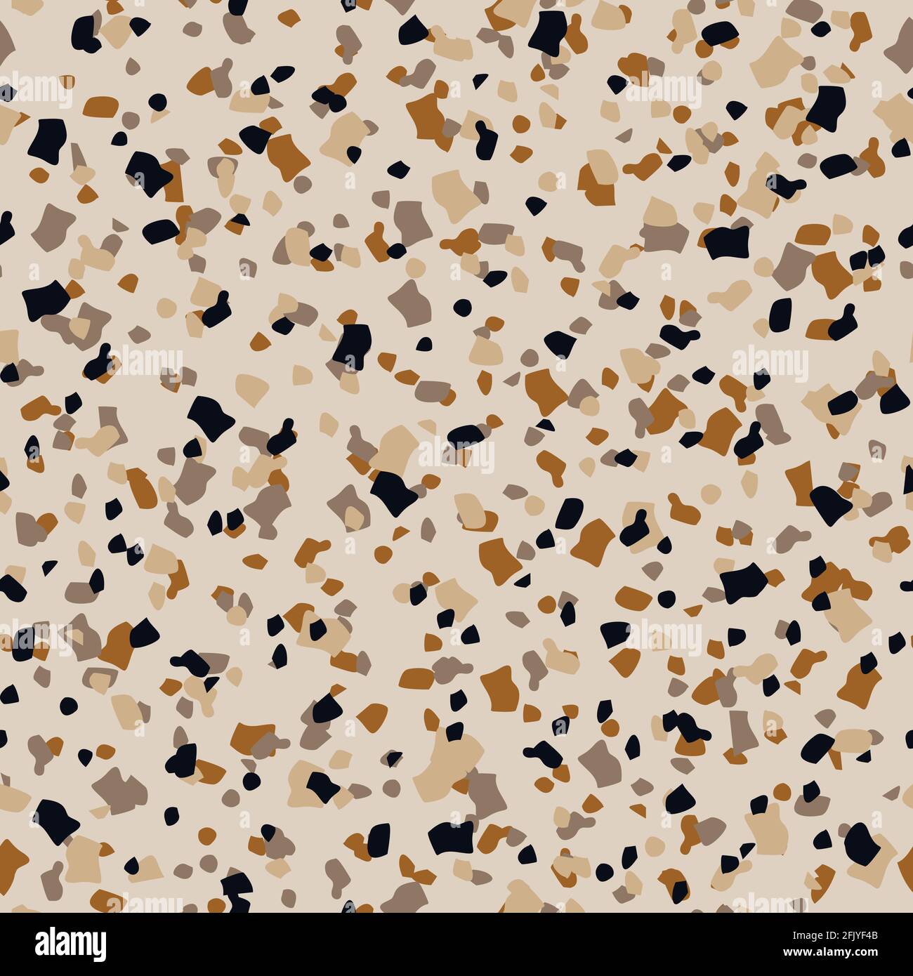 Terrazzo seamless pattern. Abstract mosaic in boho style Stock Vector