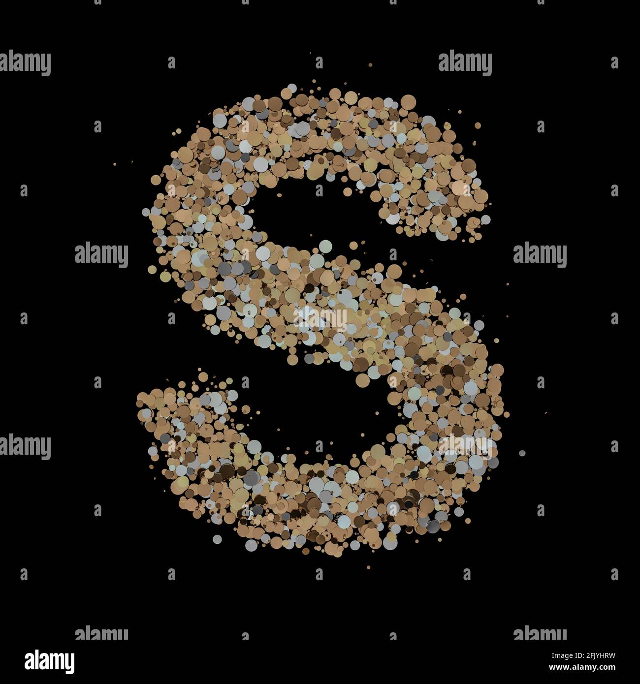 Light gold letter S on the background. 3D rendering Stock Photo - Alamy