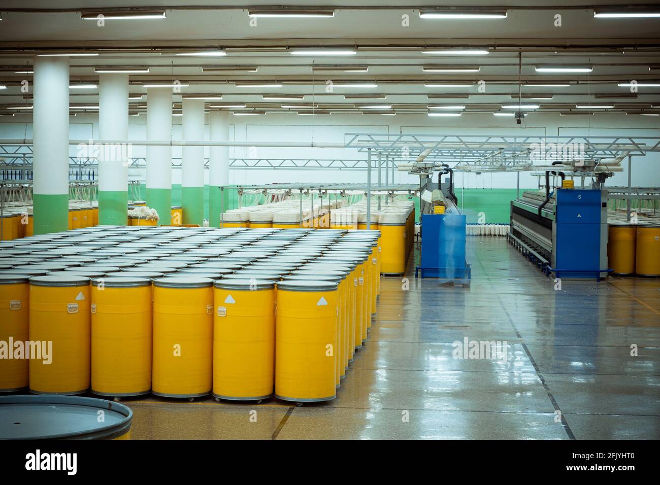 Making cotton thread from raw cotton in Textile Spinning unit Stock Photo Alamy
