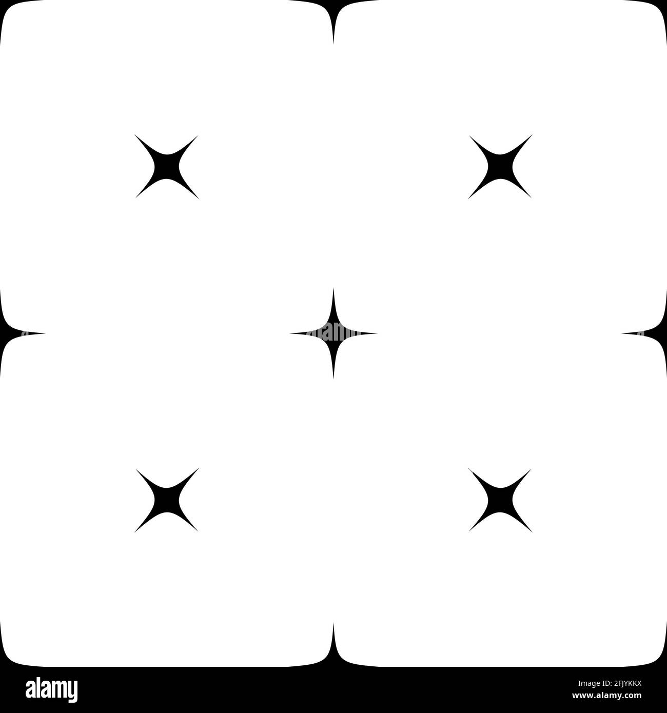 Monochrome seamless pattern with black and white stars on white ...