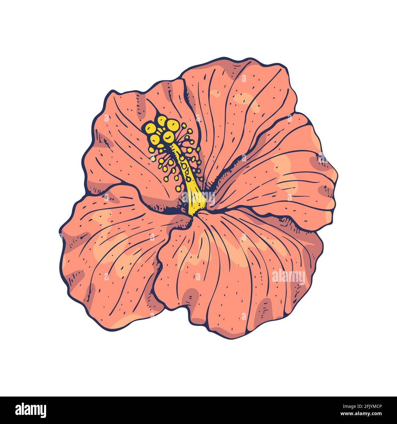 Hibiscus Outline Embroidery Design | EmbroideryDesigns.com