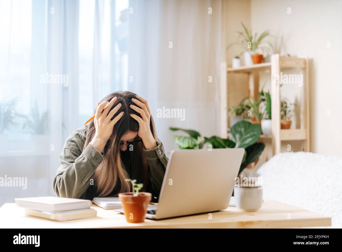 Sad Typing Woman sad computer typing hi-res stock photography and images - Alamy
