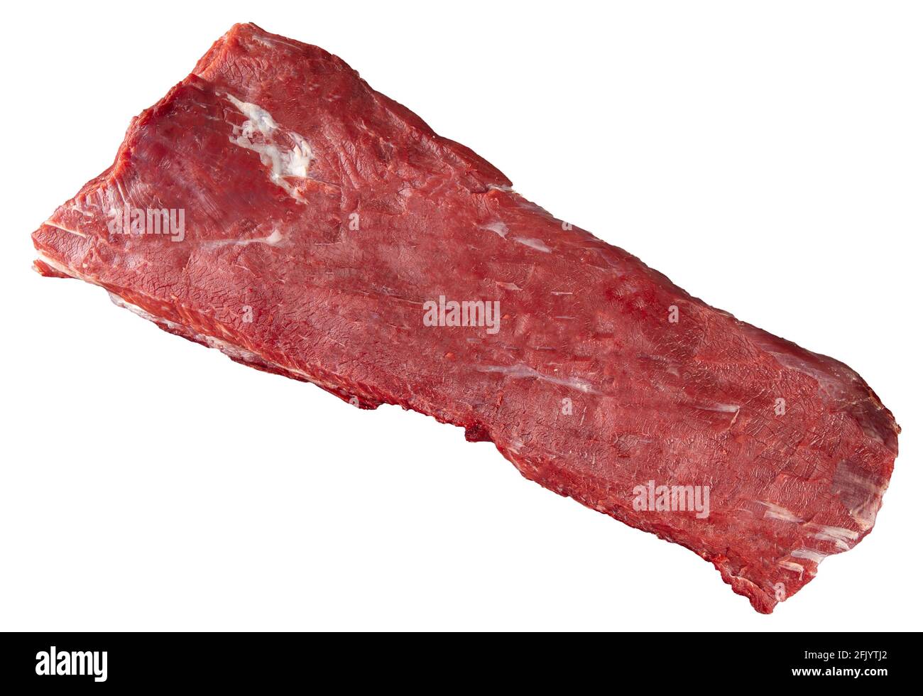 Isolated beef loin meat part on white background Stock Photo