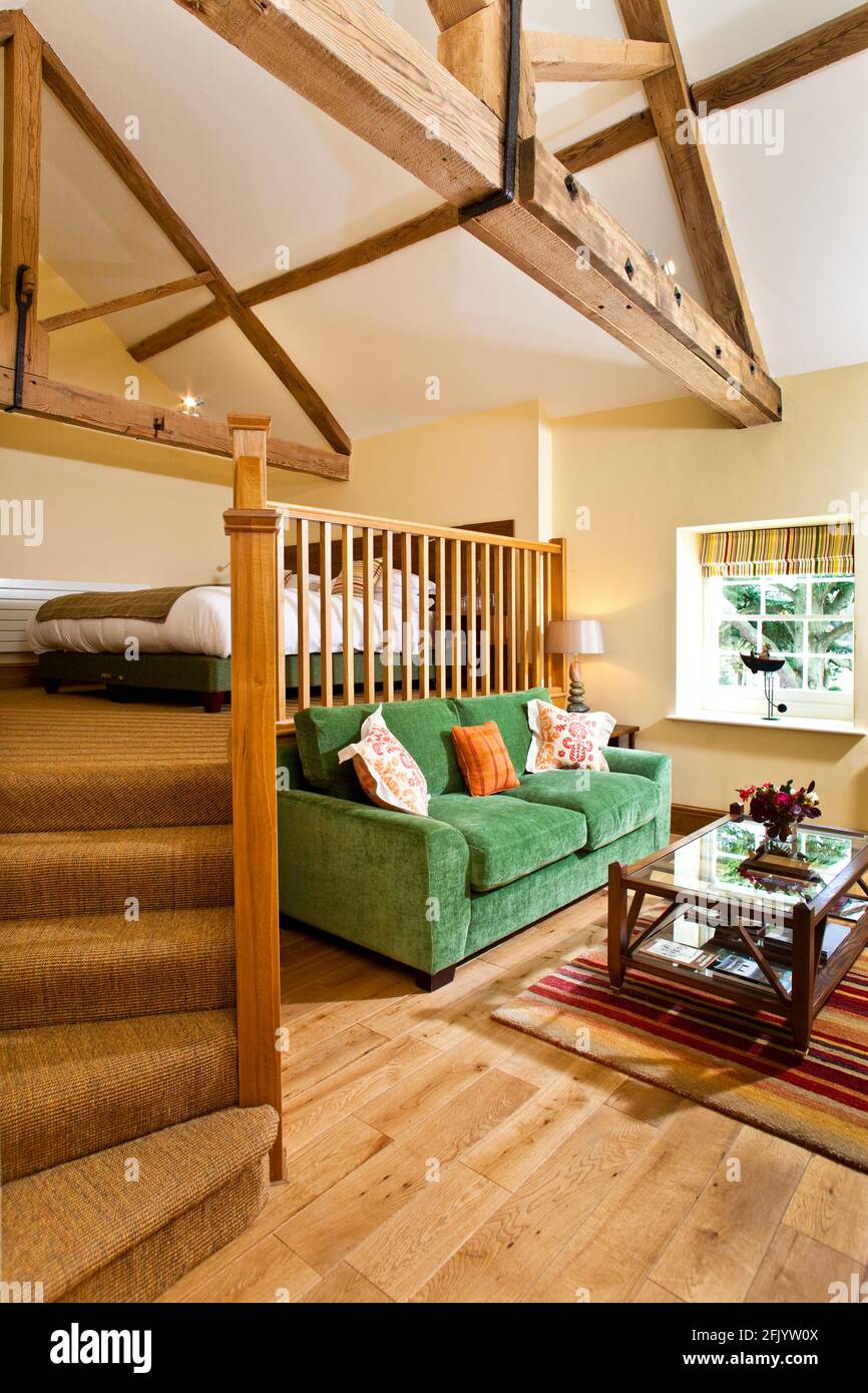 Inside a hotel room at Slebech Park Hotel, Pembrokeshire, West Wales ...