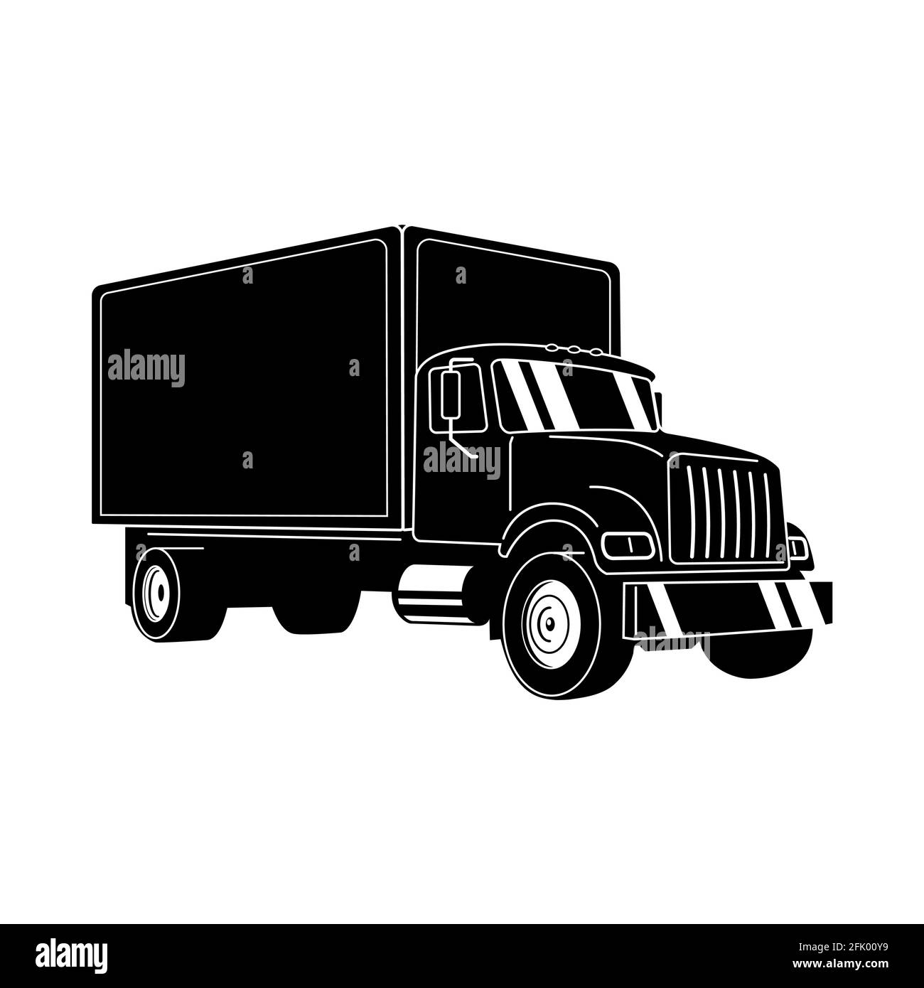Moving Truck. Delivery truck Shipping Commercial vehicle Modern flat vector illustration Stock Vector