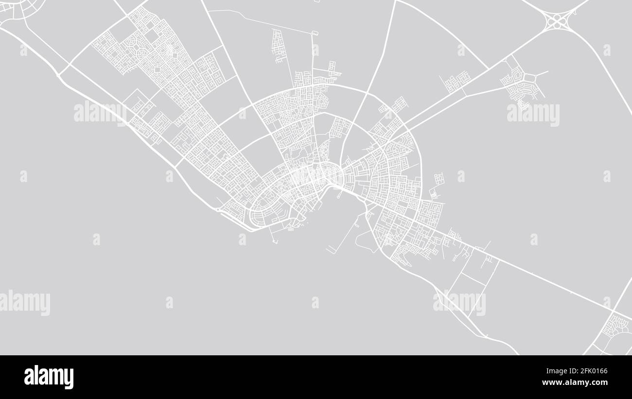 Urban vector city map of Yanbu, Saudi Arabia, Middle East Stock Vector