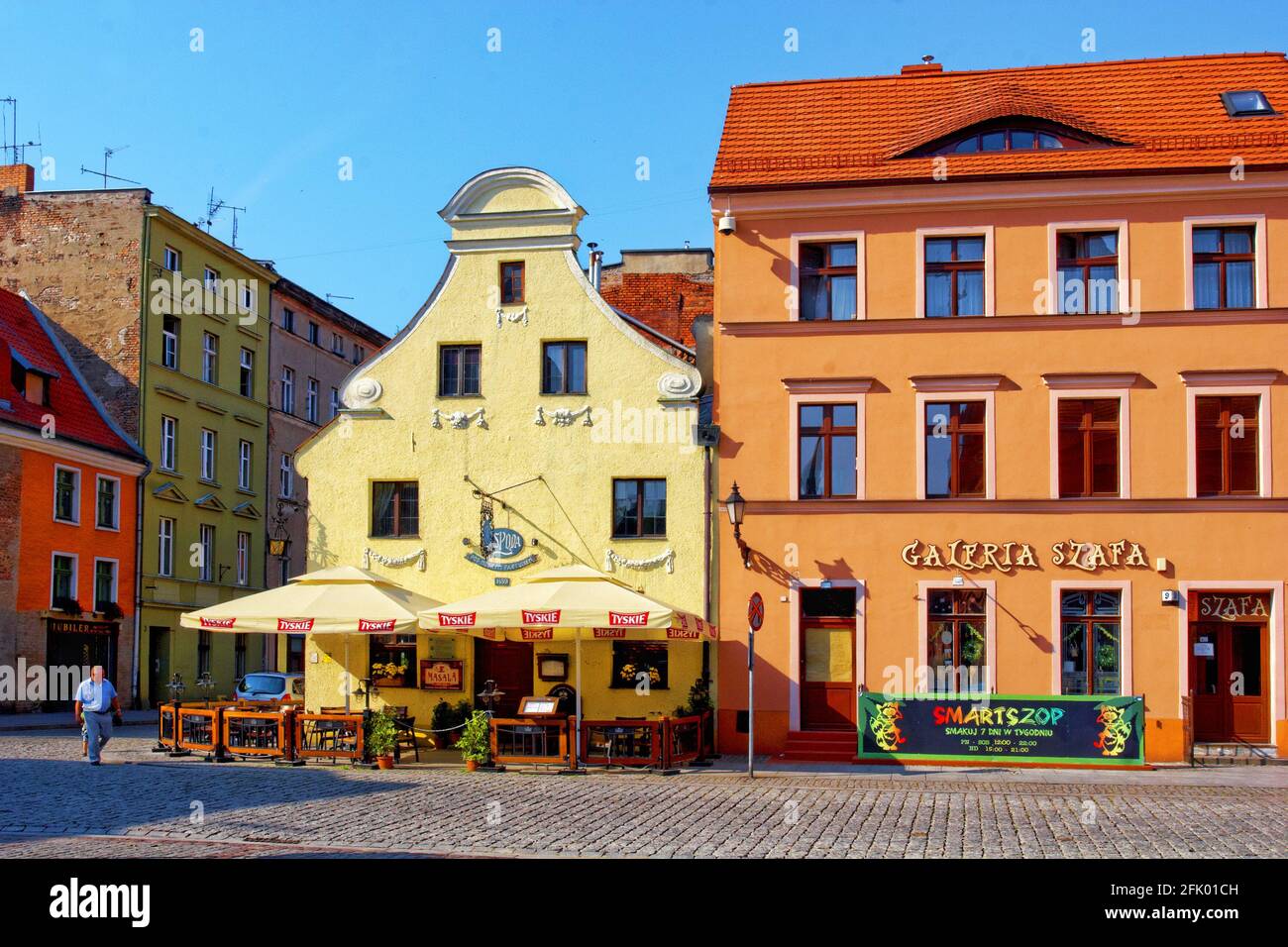 Poland, Torun, New Town market, Kuyavian-Pomeranian voivodeship. Stock Photo