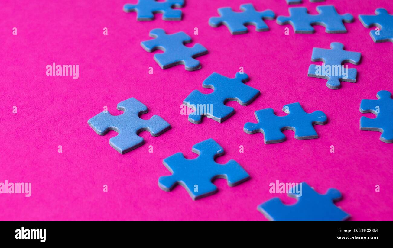 blue puzzles, textures and background Stock Photo