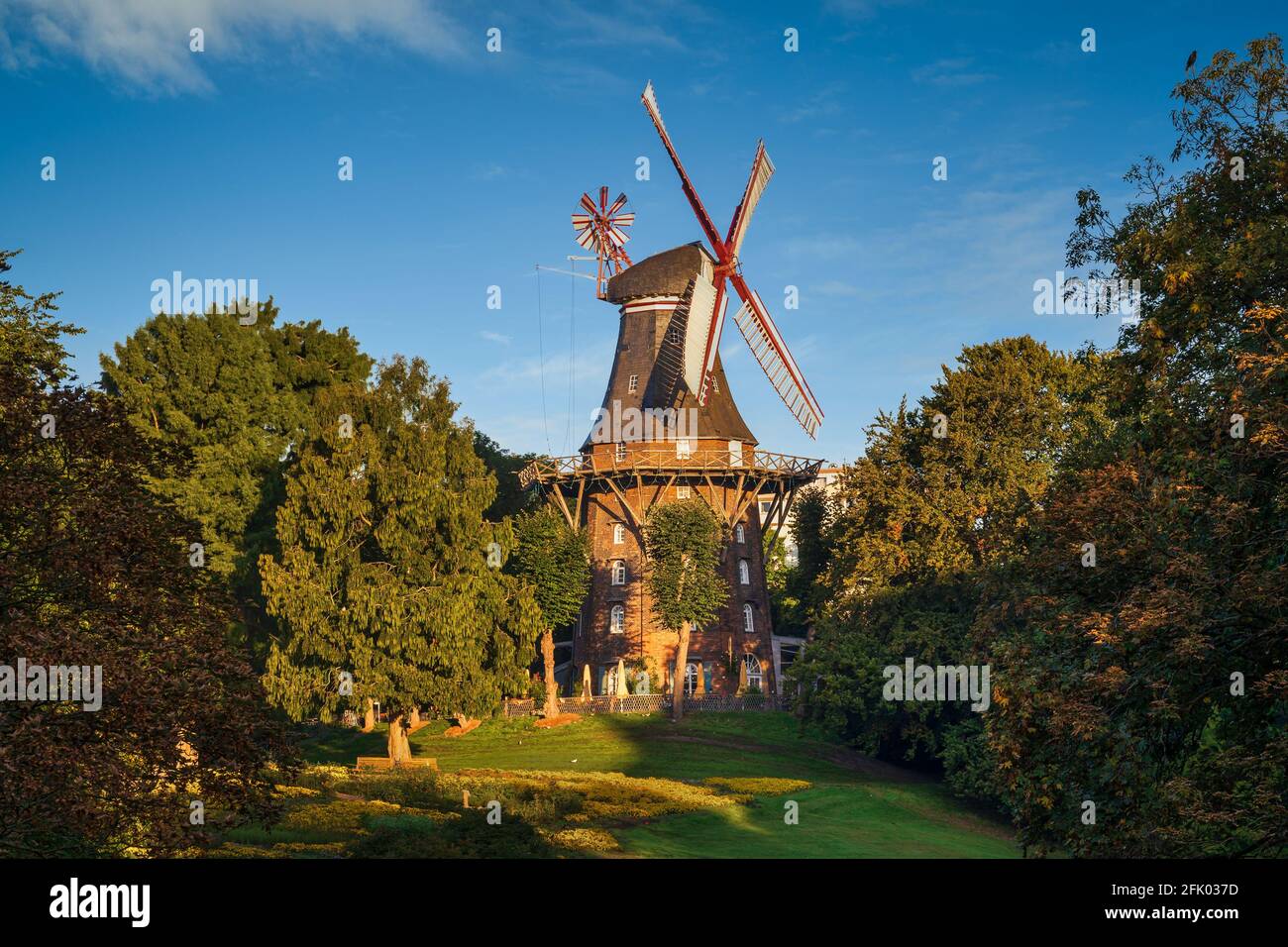Famous old windmill in Bremen, Germany Stock Photo