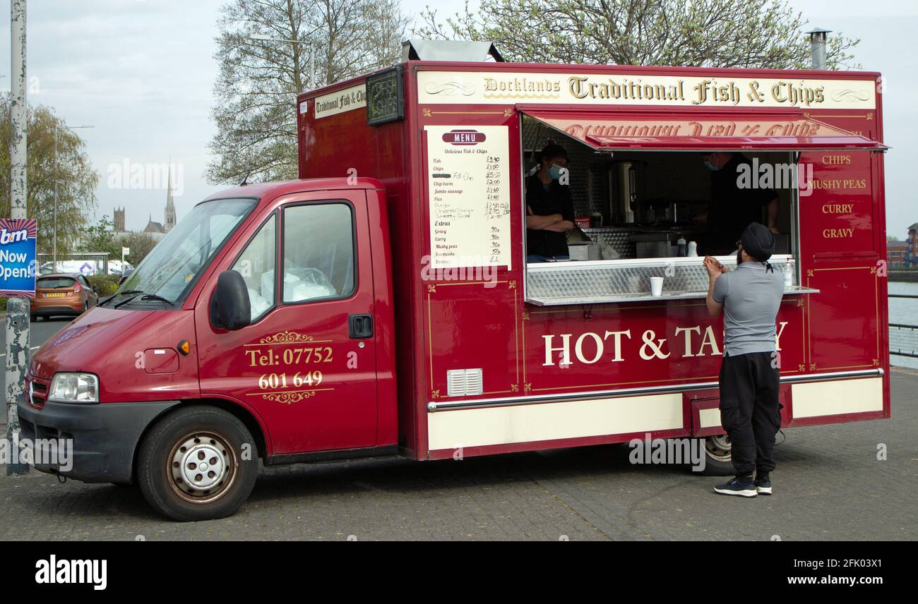 Docklands Traditional Fish & Chips Stock Photo - Alamy