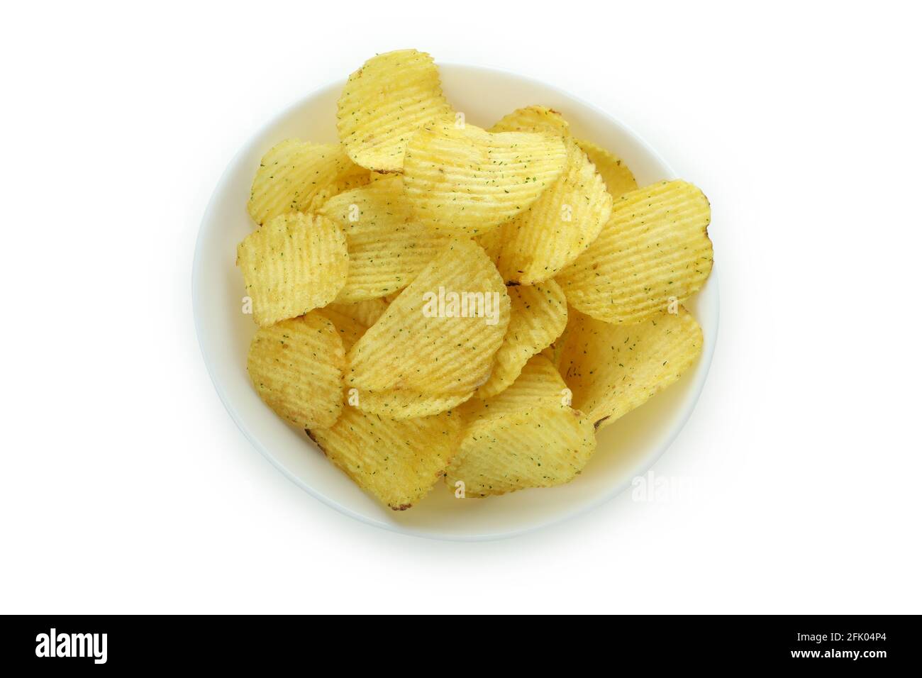 Bowl with chips isolated on white background Stock Photo - Alamy