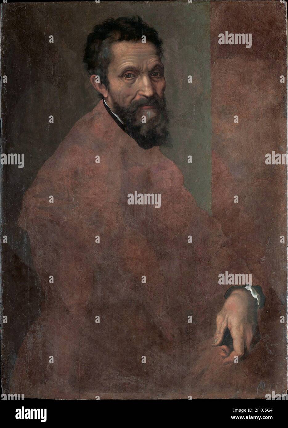 Daniele da Volterra, Portrait of Michelangelo Buonarroti, ca. 1544, Oil on wood, The Metropolitan Museum of Art, New York Stock Photo