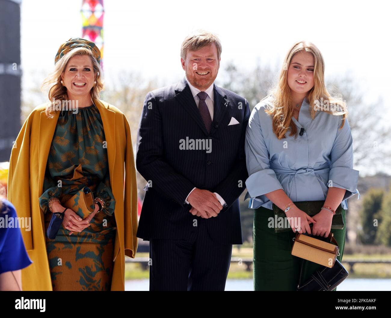 Eindhoven Netherlands 27th Apr 21 King Willem Alexander Queen Maxima And Princess Amalia Of The Netherlands At The High Tech Campus In Eindhoven On April 27 21 To Celebrate Koningsdag Kingsday They Take