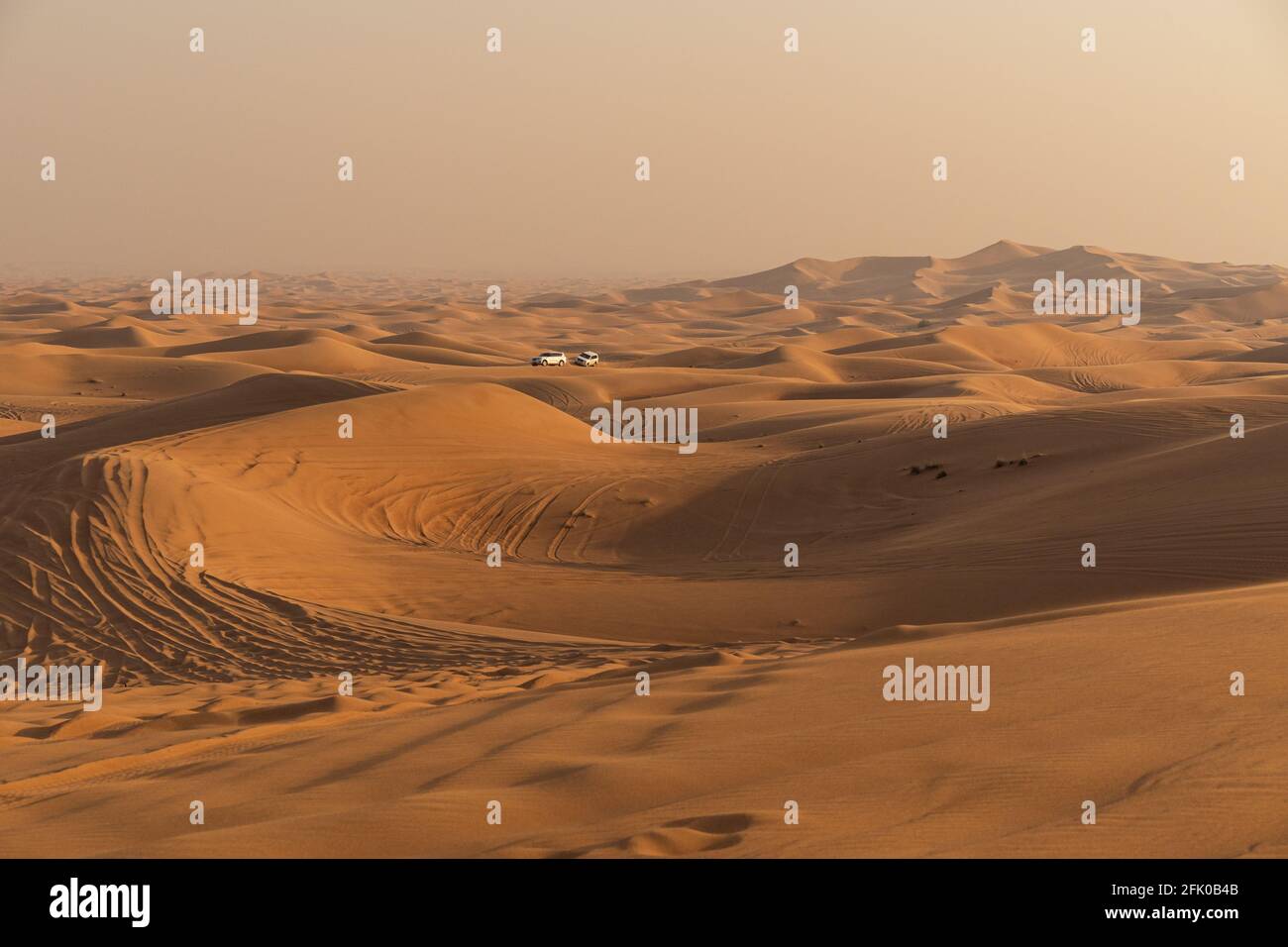 Desert safari tour in UAE. Four wheel drive desert safari car driving