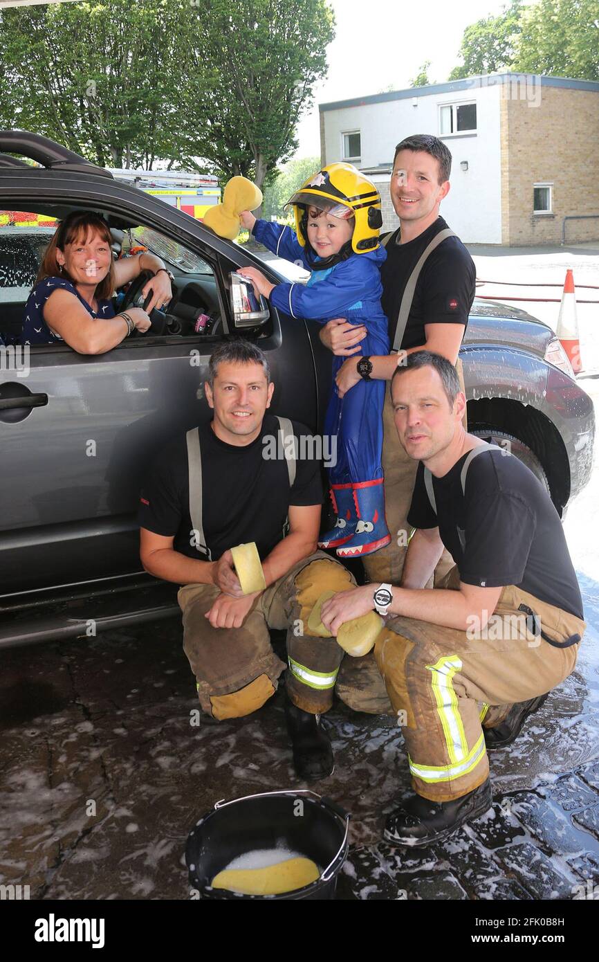 Ayr Fire Station held a charity car wash at the fire station Rachael
