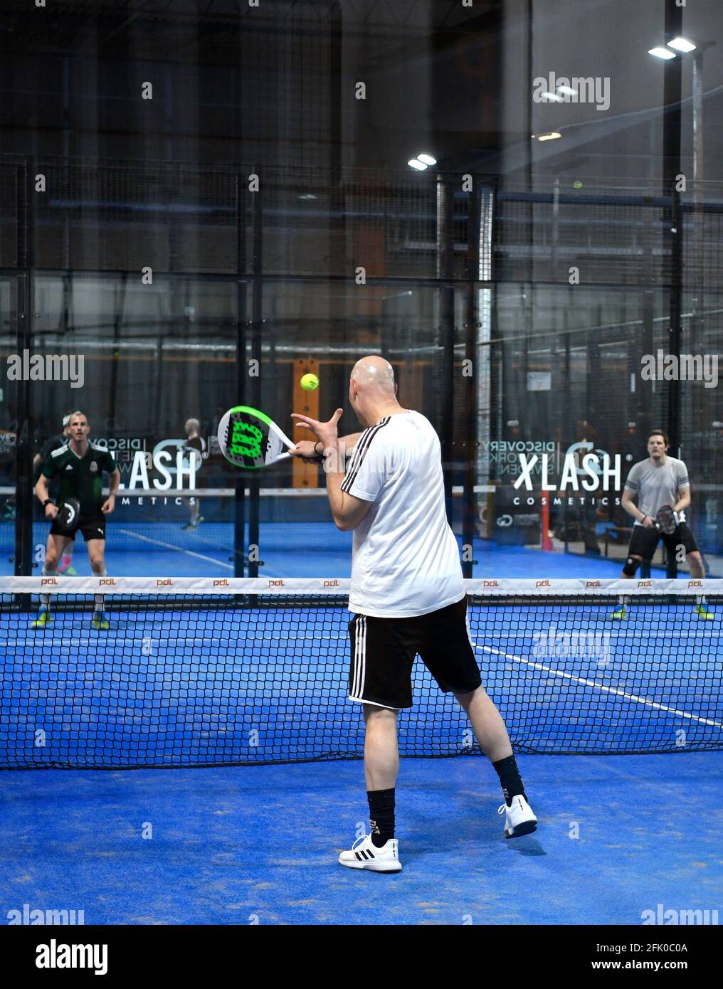 Padel is a racquet sport that combines the elements of tennis, squash and  badminton. Padel is the world's fastest growing sport. Photo: Anders  Wiklund / TT / code 10040 Stock Photo - Alamy