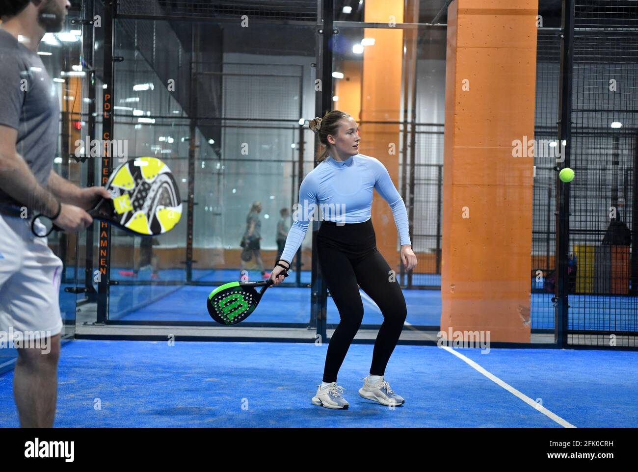 økologisk Udvalg hvile Padel is a racquet sport that combines the elements of tennis, squash and  badminton. Padel is the world's fastest growing sport. Photo: Anders  Wiklund / TT / code 10040 Stock Photo - Alamy