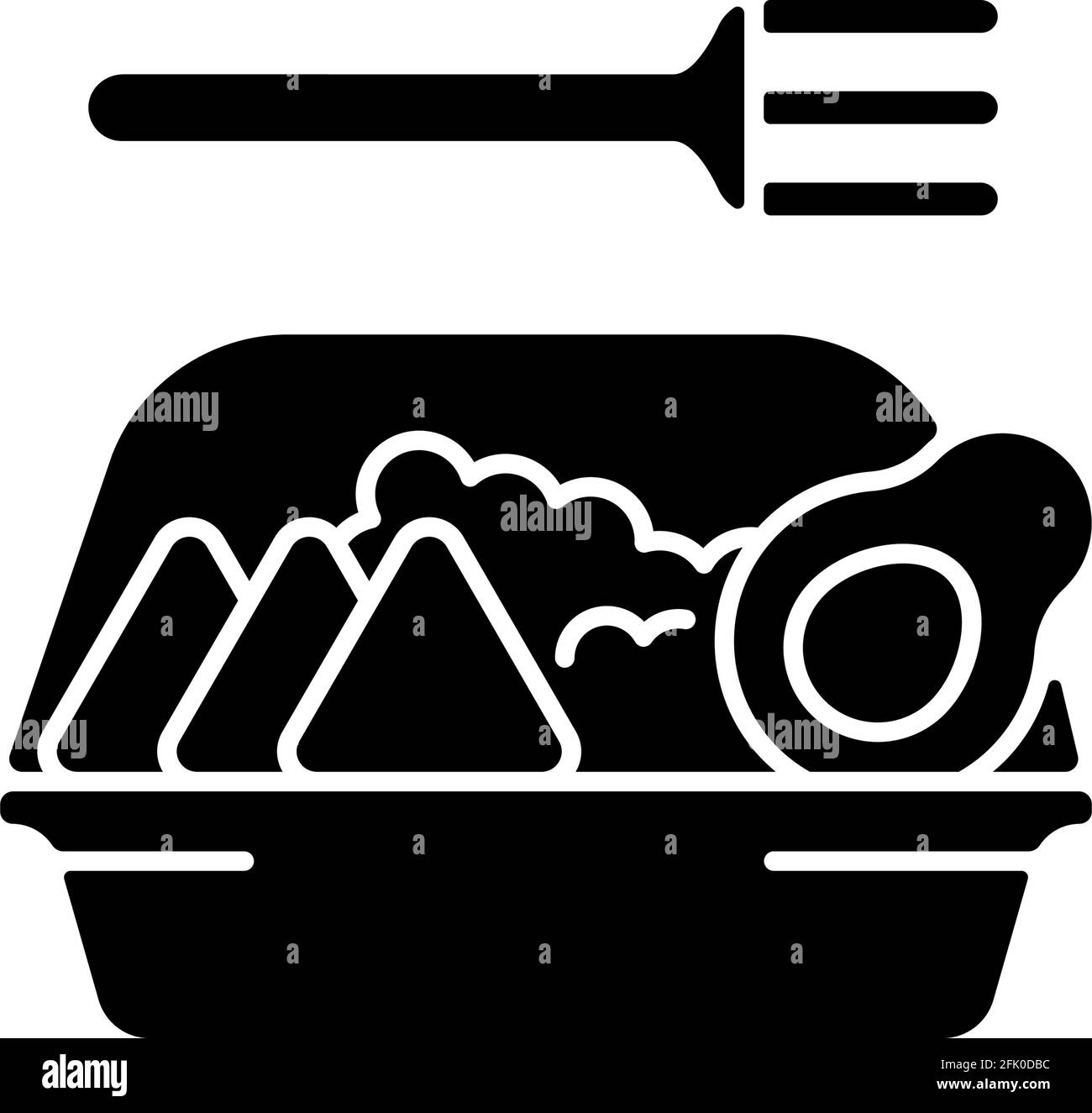 Familystyle meals takeout black glyph icon Stock Vector Image & Art