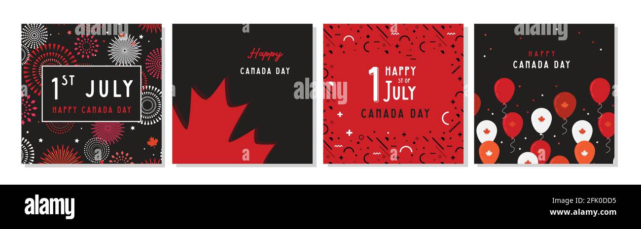 Happy Canada Day poster. 1st july. Vector illustration greeting card ...
