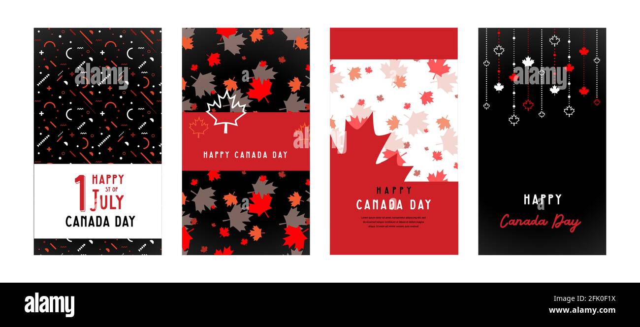 Happy Canada Day poster. 1st july. Vector illustration greeting card ...