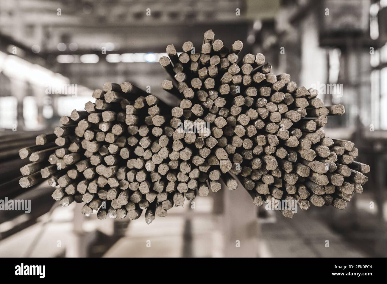 Reinforcement of concrete structures on plant. Armature storage