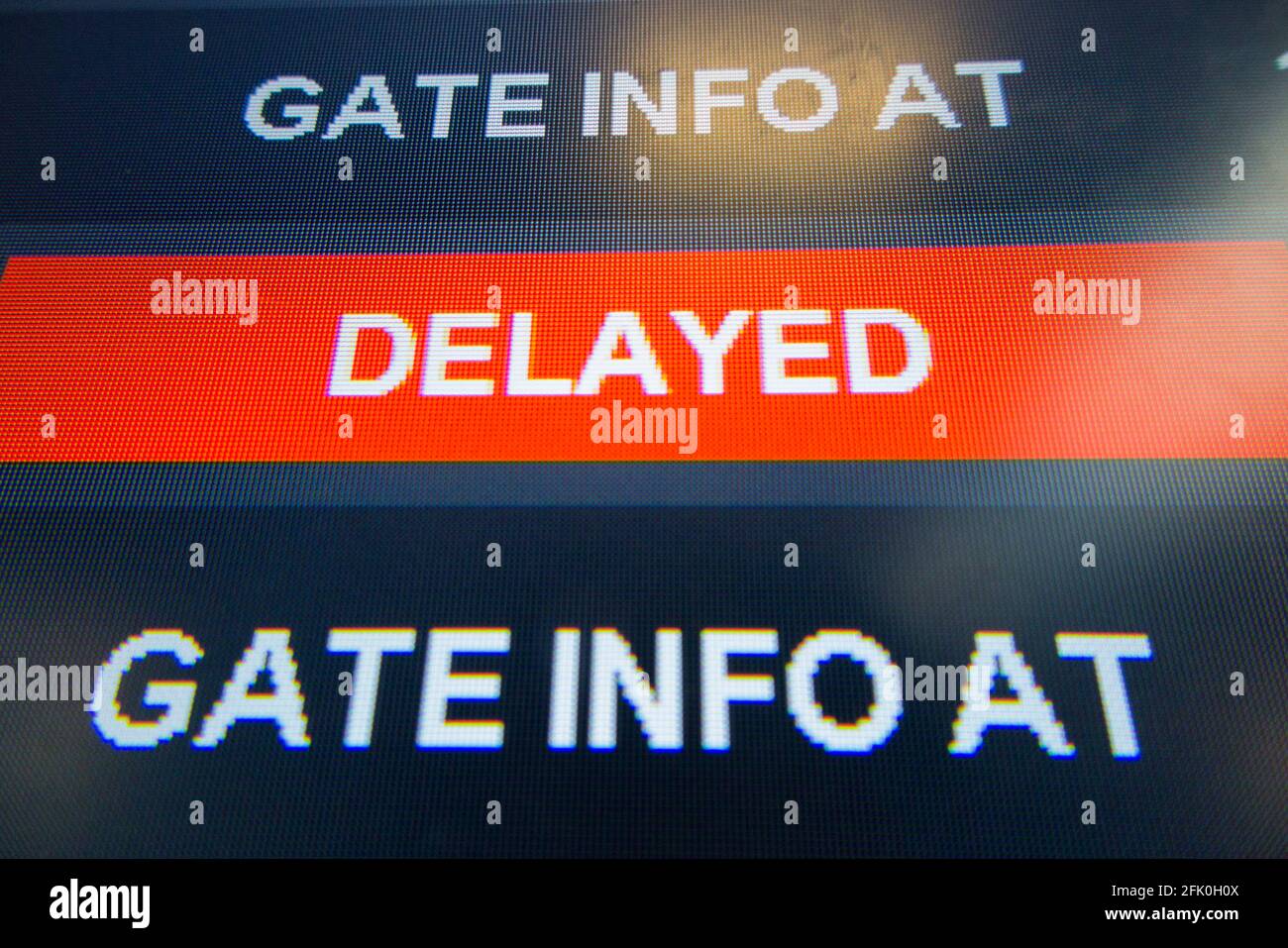 Departure information display screen (Similar to an arrivals screen