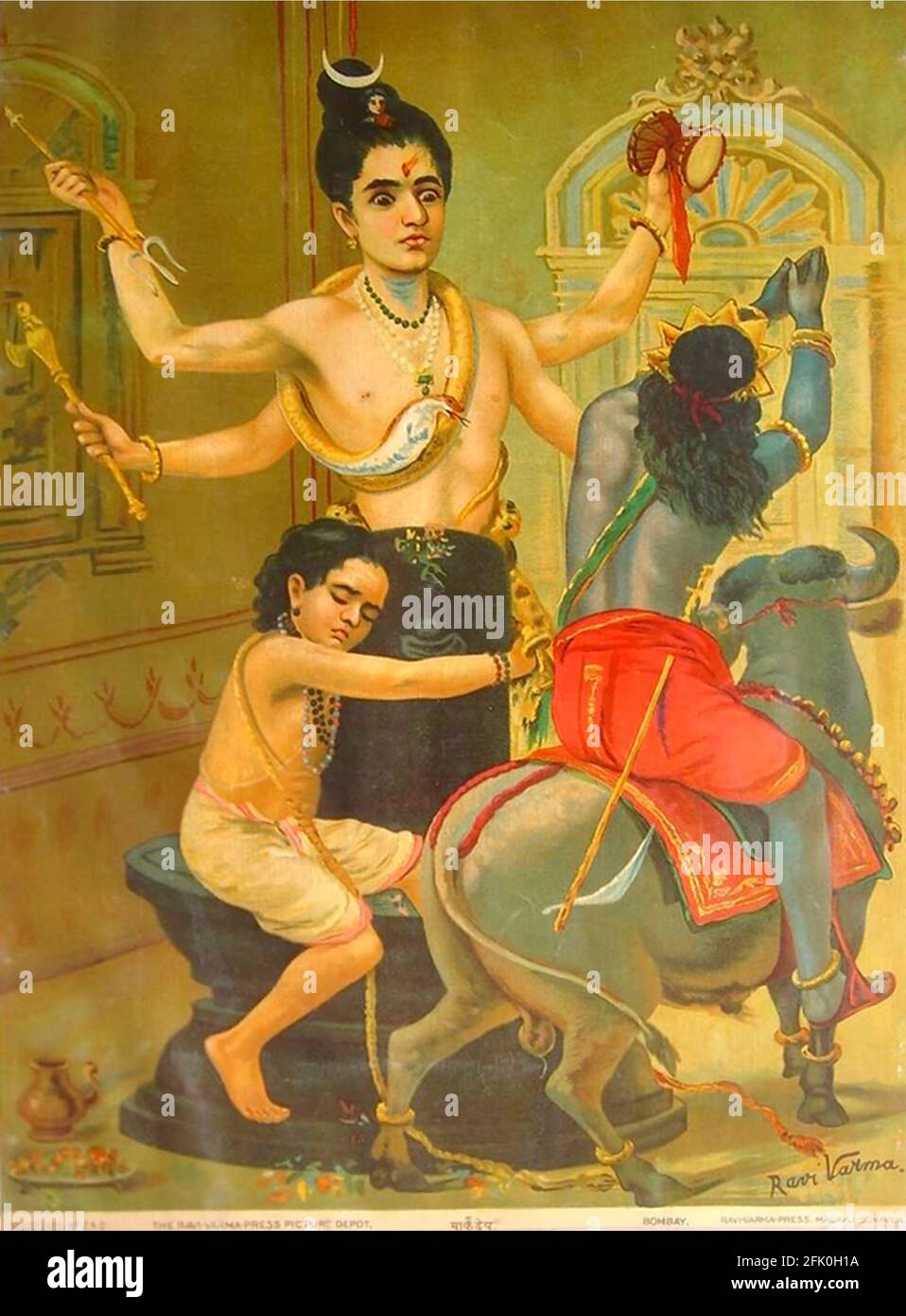 Raja Ravi Varma artwork entitled Markendeya. Stock Photo