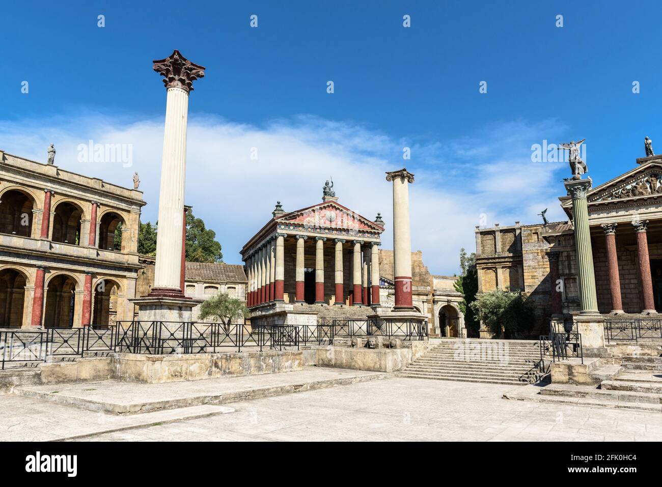 The set of Ancient Rome, built for the HBO TV series Rome, Cinecittà ...