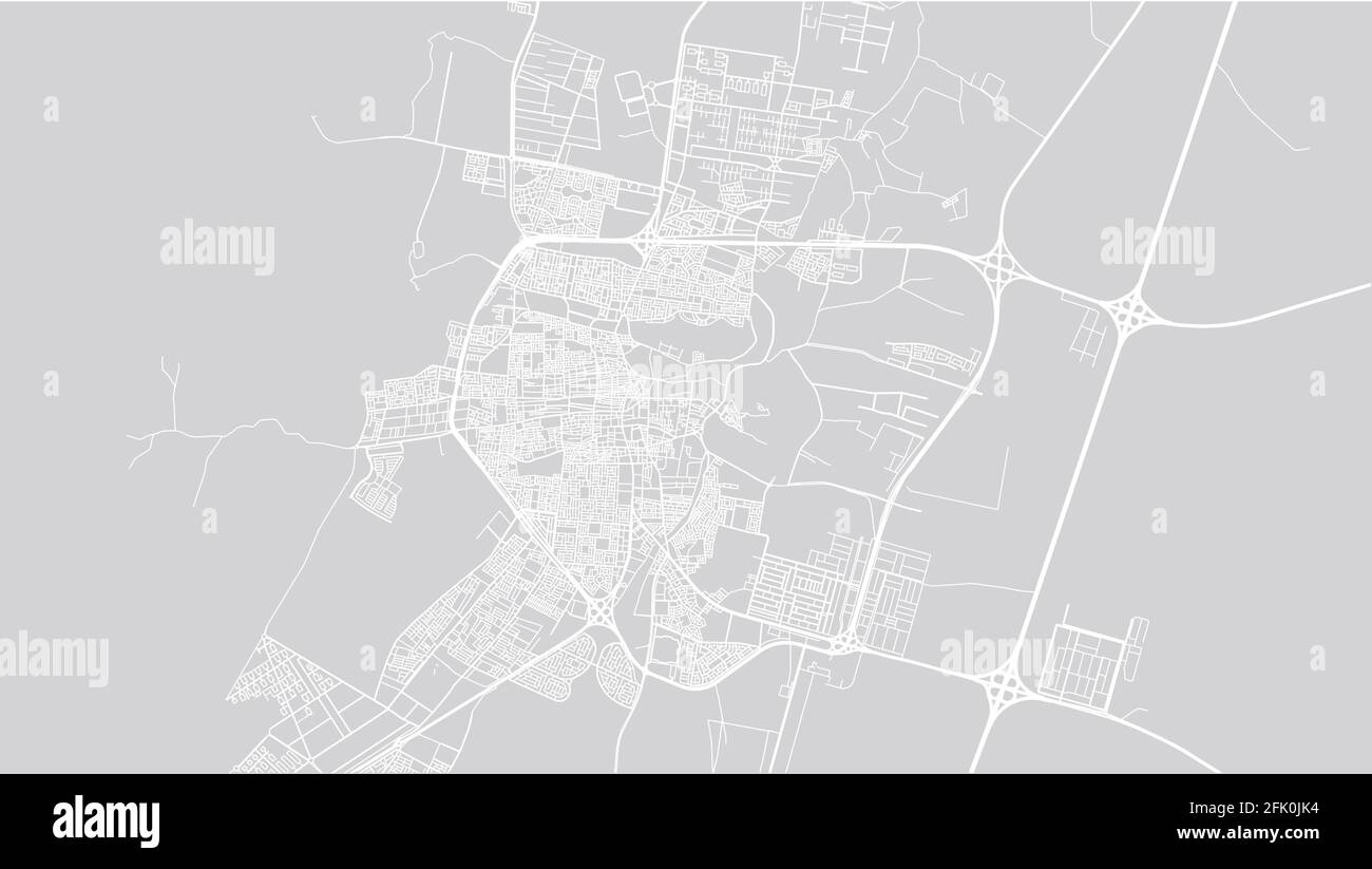 Urban vector city map of Ha'il, Saudi Arabia, Middle East Stock Vector ...