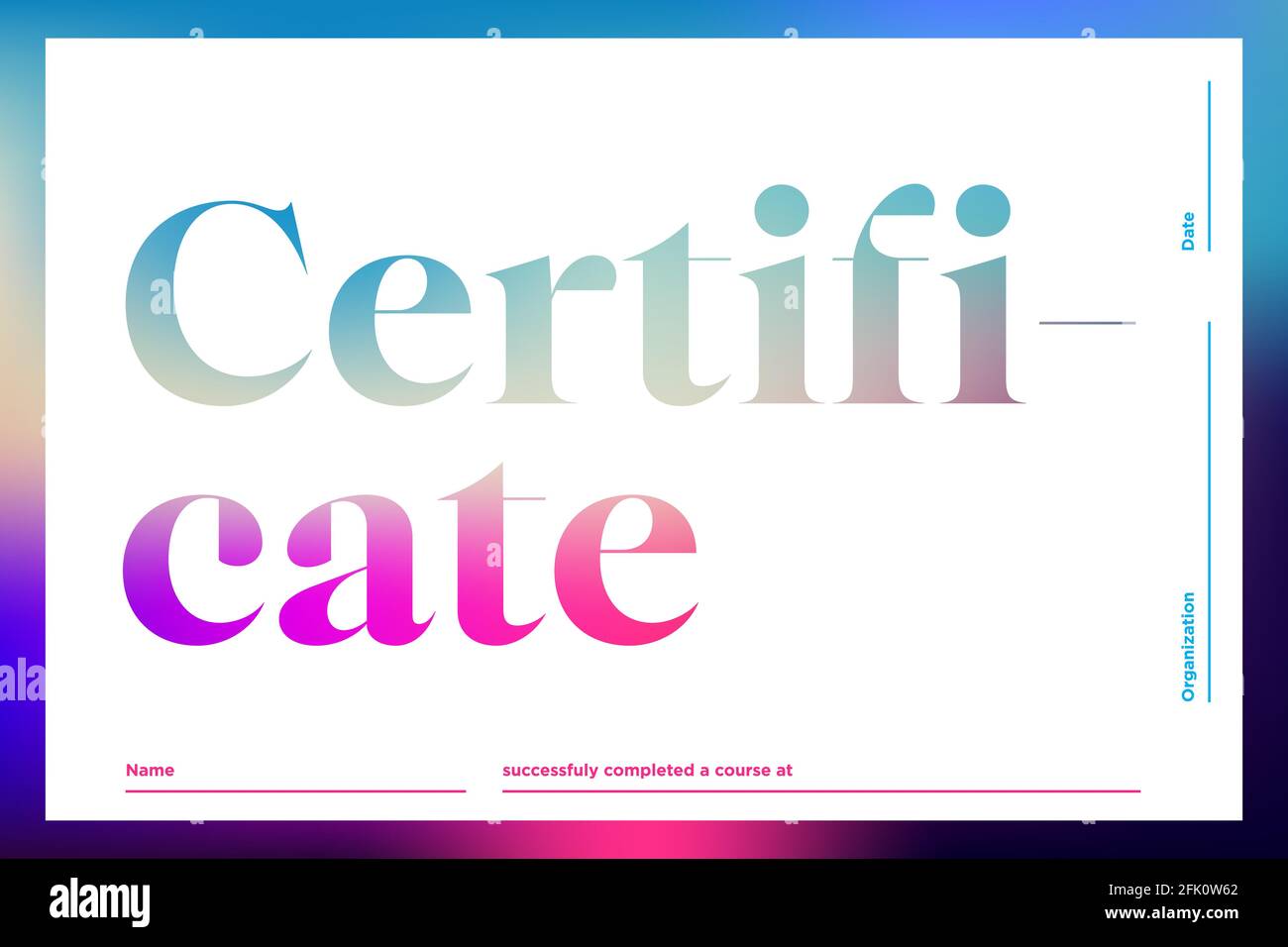 Certificate Design Template Modern Mockup for Print Stock Vector