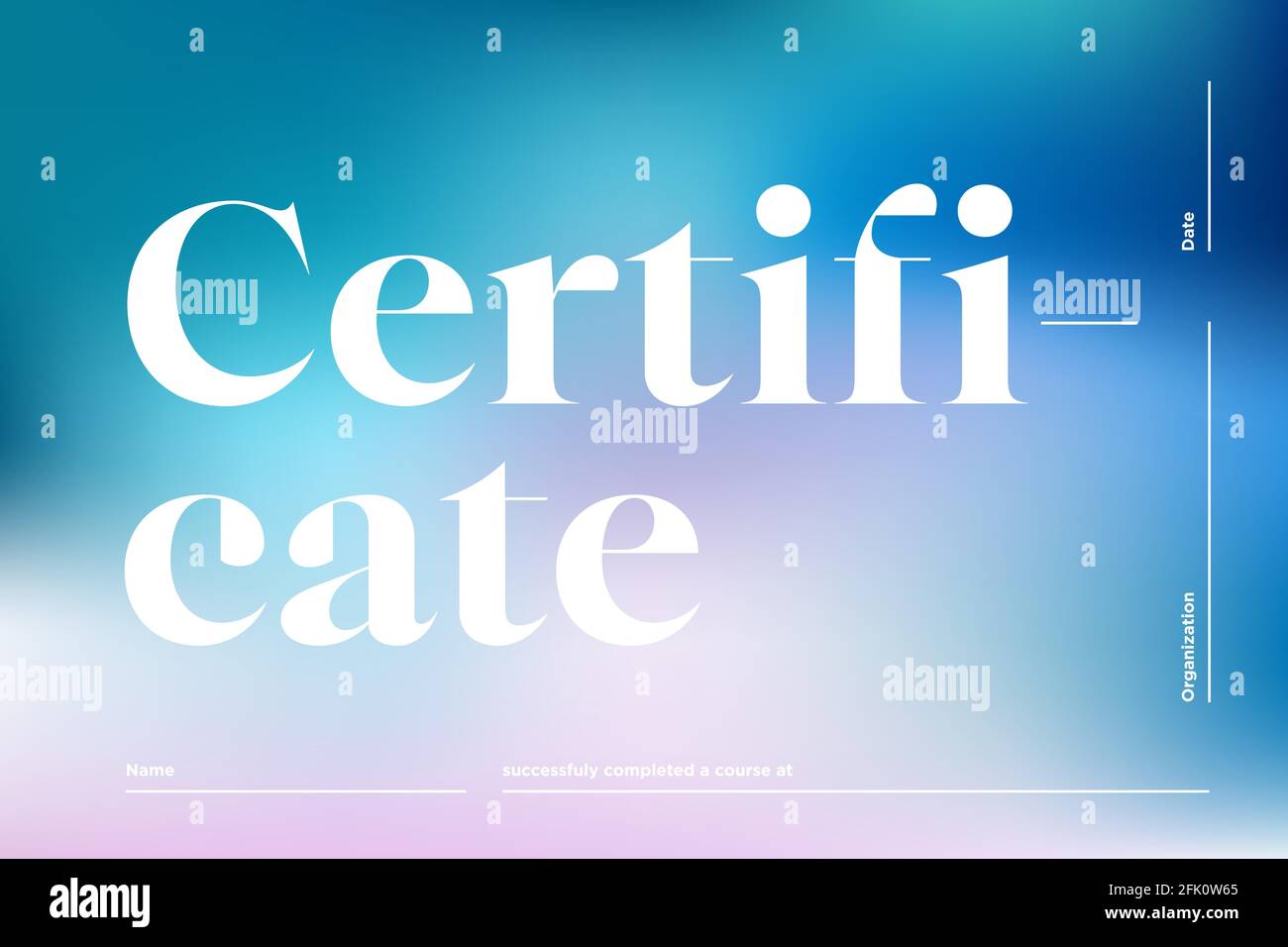 Certificate Design Template Modern Mockup for Print Stock Vector