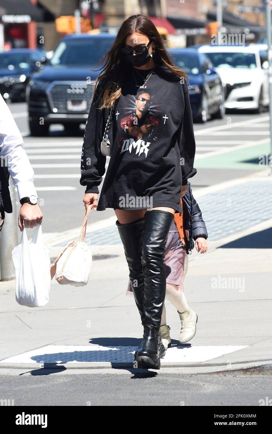 Irina Shayk out and about for Celebrity Candids - MON, , New York, NY April 26, 2021. Photo By: Kristin Callahan/Everett Collection Stock Photo