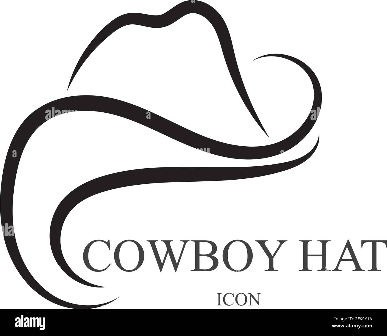 cowboy hat logo icon vector design template Stock Vector