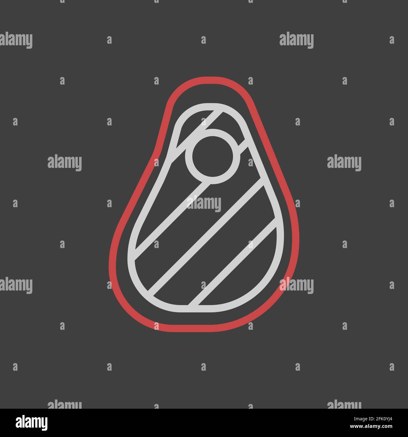 Steak vector icon food meat on dark background. Barbecue and bbq grill ...