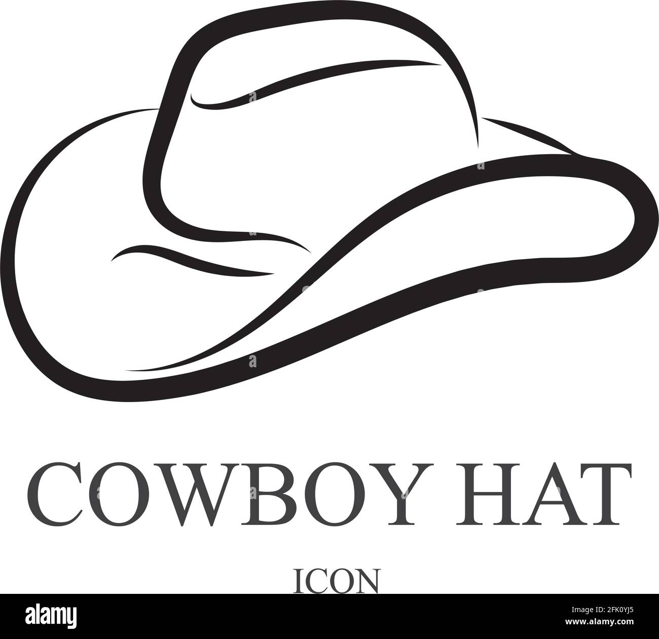 cowboy hat logo icon vector design template Stock Vector