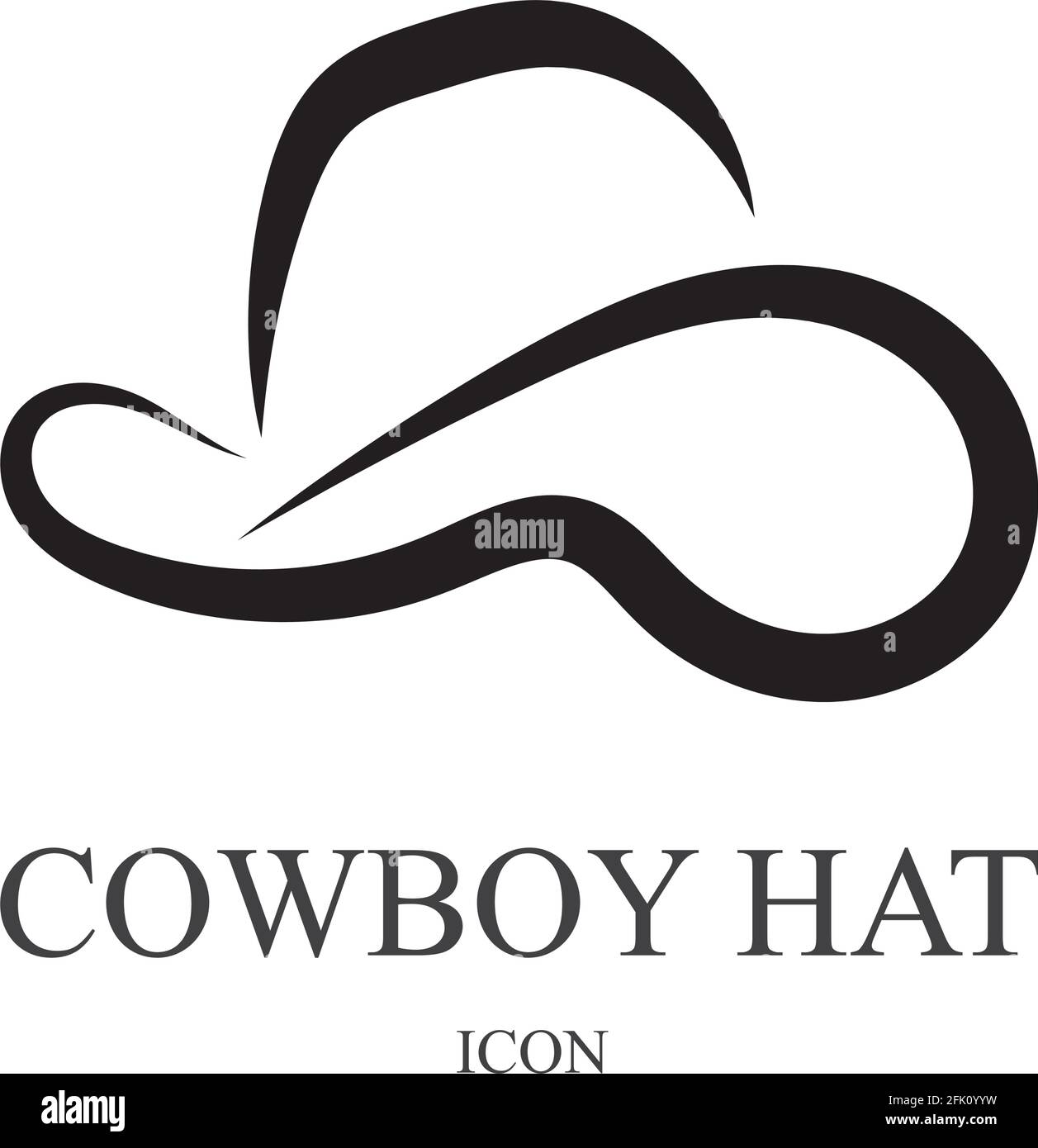 cowboy hat logo icon vector design template Stock Vector