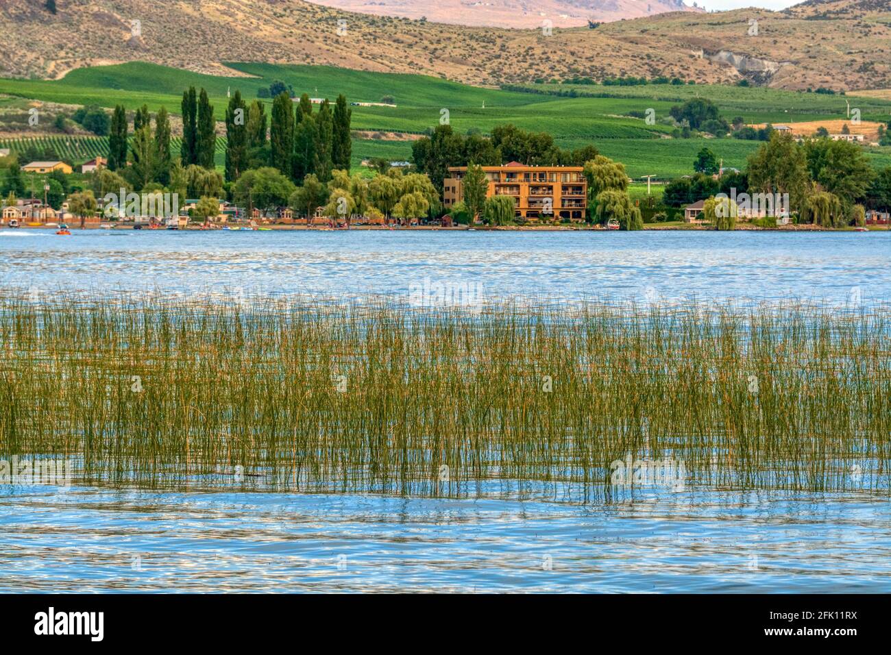 Osoyoos Lake Overview On Warm Summer Evening Time Stock Photo Alamy