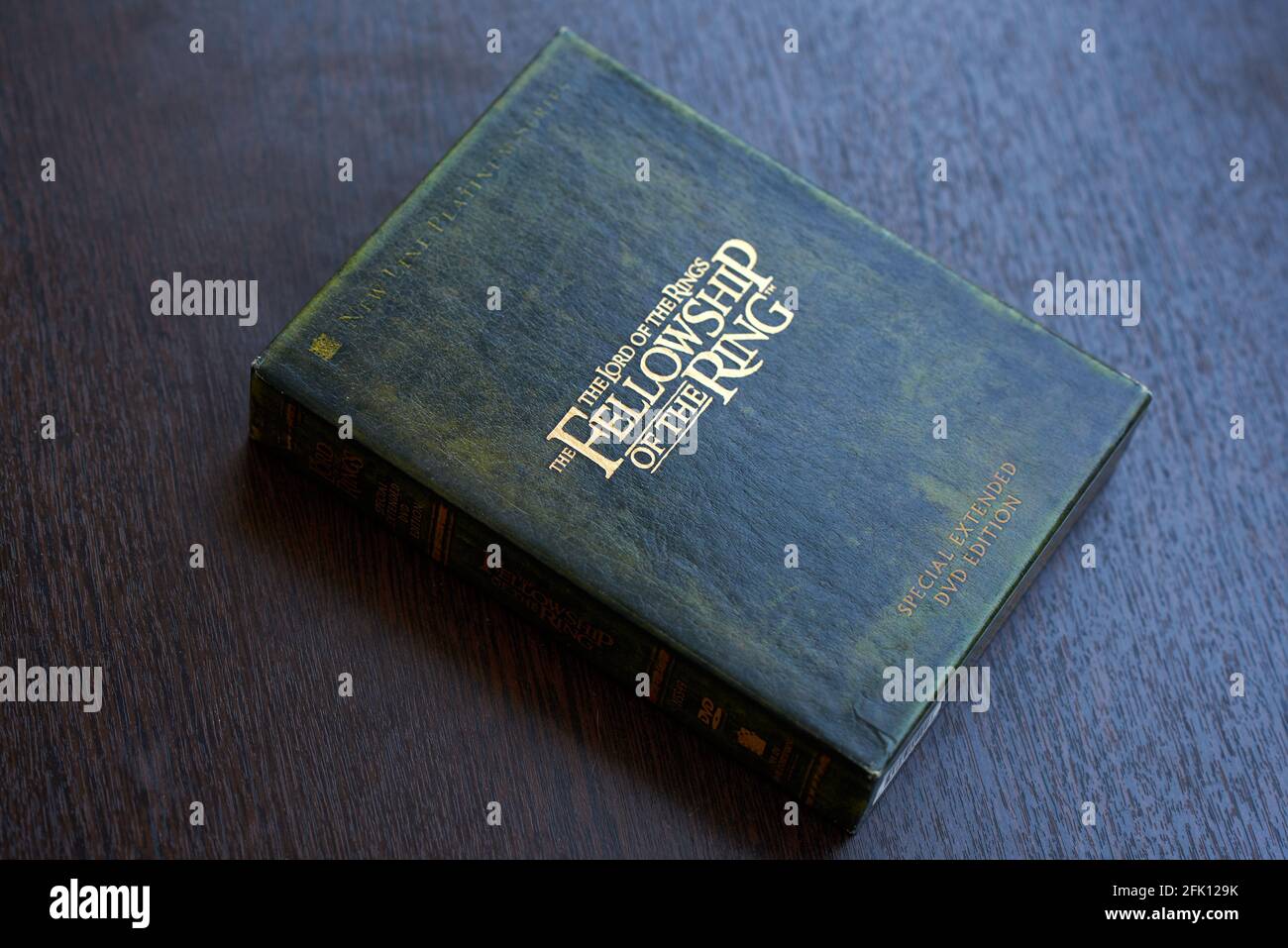 The Lord of the Rings The Fellowship of the Ring collector's edition disc packaging Stock Photo