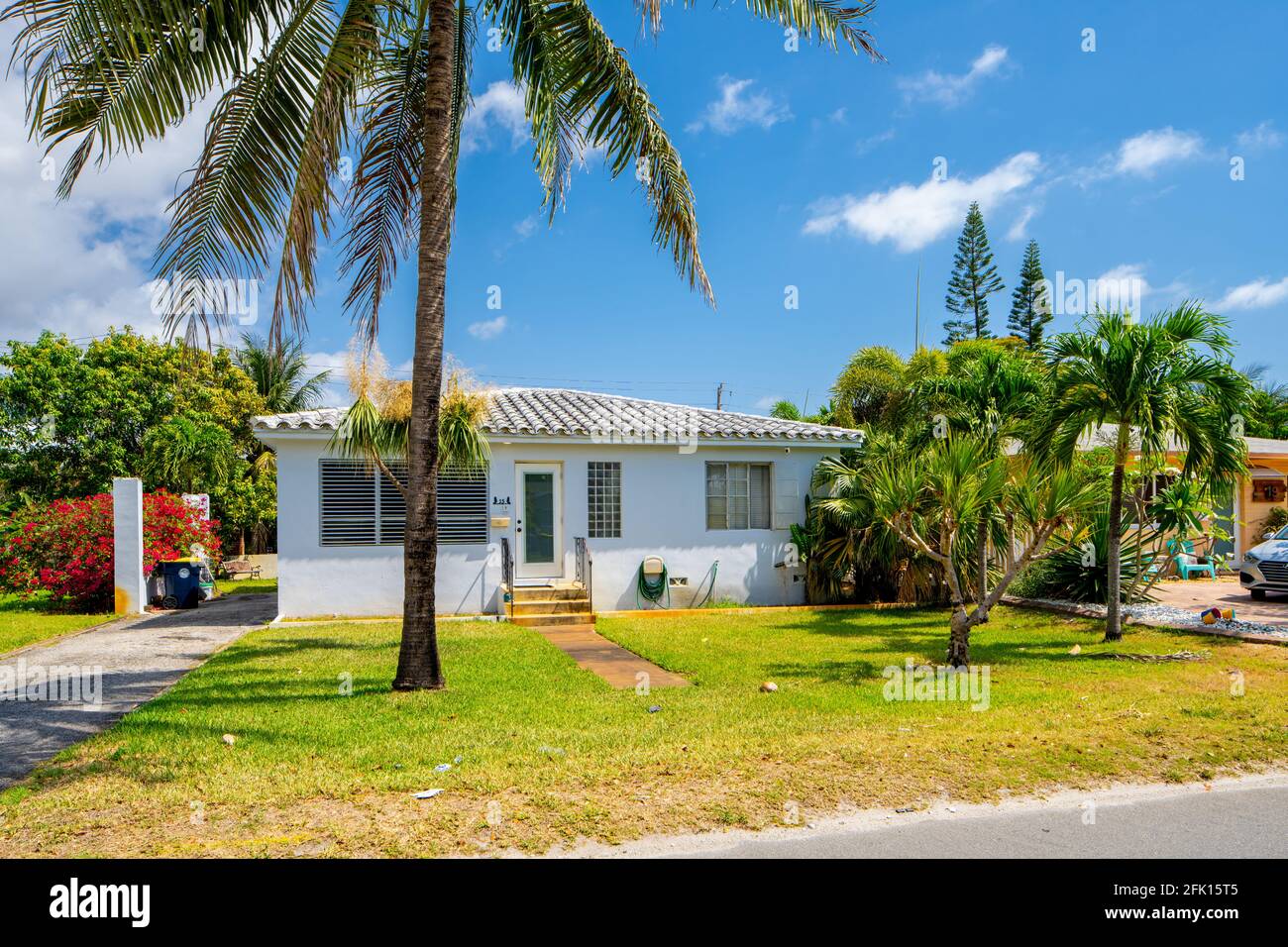 Single family homes in Dania Beach FL USA photo series Stock Photo Alamy