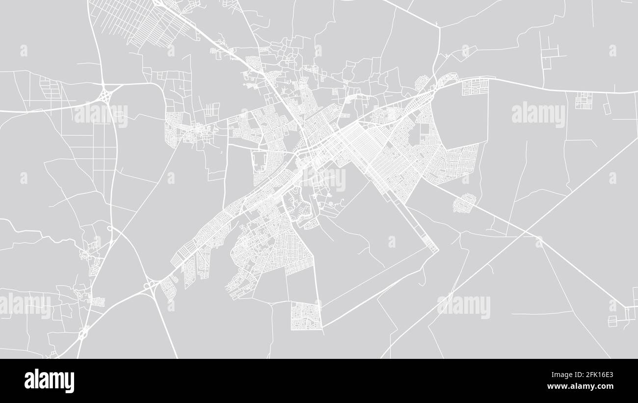 Urban vector city map of Al Kharj, Saudi Arabia, Middle East Stock Vector